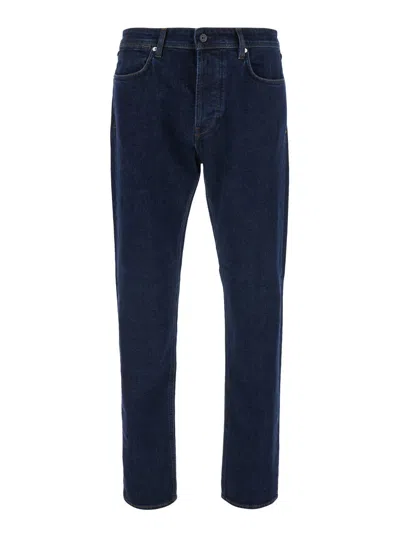 Stone Island Slim-fit Denim Jeans With Back Logo Patch In Blue