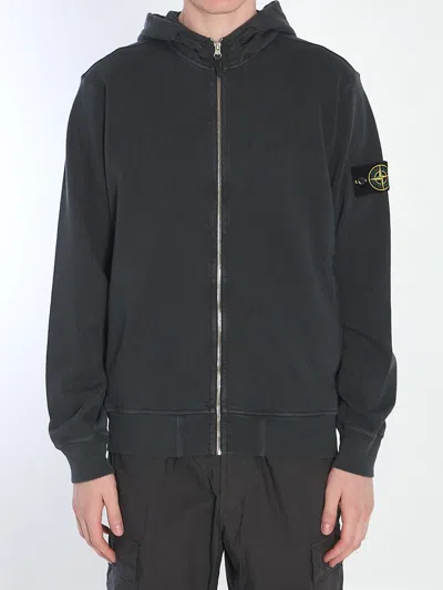 STONE ISLAND SLUB-EFFECT HOODIE