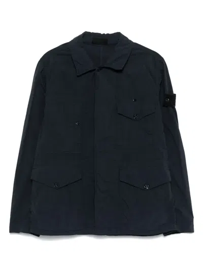 Stone Island Smerigliato Ghost Jacket In Blue