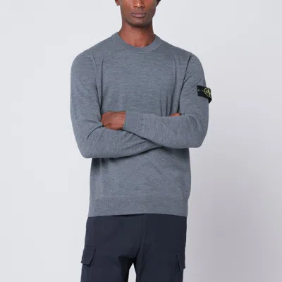 Stone Island Smoke Grey Wool Sweater In Gray