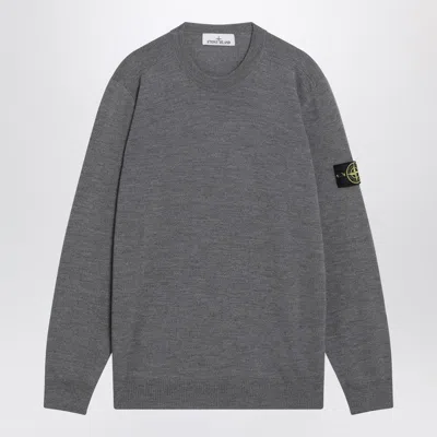 Stone Island Smoke Grey Wool Sweater In Gray