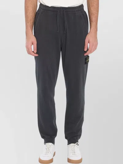 Stone Island Snap Button Back Pocket Jogger Pants In Gray