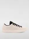 Stone Island Suede Sneakers With Iconic Logo Tag In White
