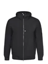 Stone Island Light Jacket With Hood And Weatherproof Membrane In Black