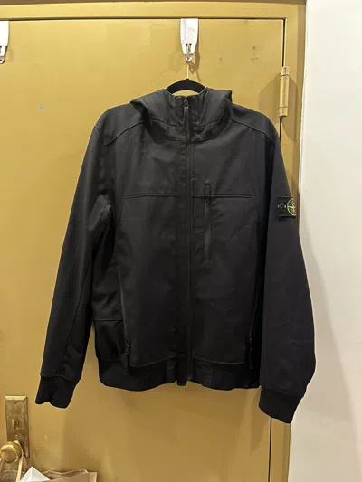 Pre-owned Stone Island Soft Shell Black Jacket