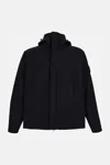 Stone Island Versatile Hooded Jacket Adjustable Features In Black