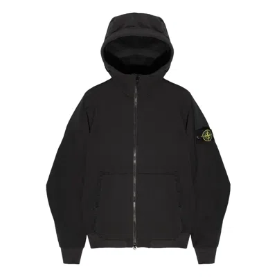 Stone Island Soft Shell Hooded Jacket 'black'
