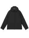 Stone Island Quilted Padded Hooded Down Jacket In Black