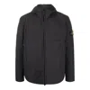 Stone Island Soft-shell Primaloft Hooded Jacket 'black' In Gray