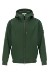 Stone Island Q100004 Hooded Zip-front Jacket In Green