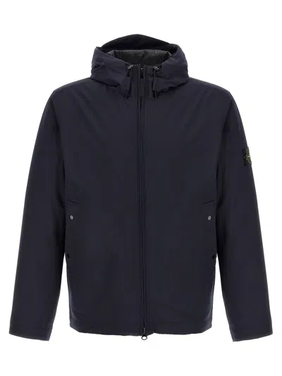 Stone Island Soft Shell-r E.dye®technology Casual Jackets And Parka Blue