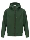 Stone Island Q100004 Hooded Zip-front Jacket In Green