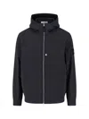 Stone Island 'soft Shell-r E.dye®technology' Hooded Jacket In Black