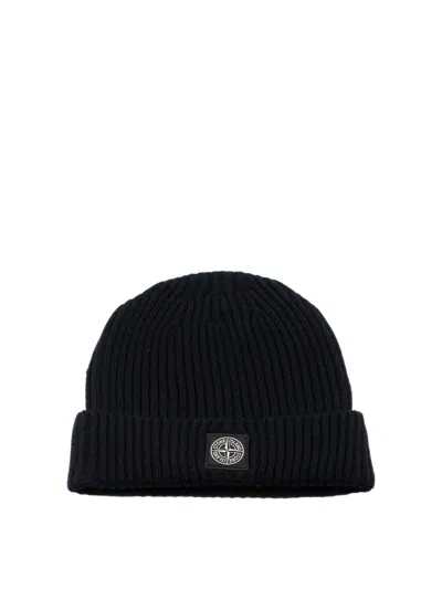 Stone Island Kids' Hat  Blue In Black