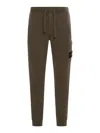 Stone Island Sports Pants With Compass Application In Green