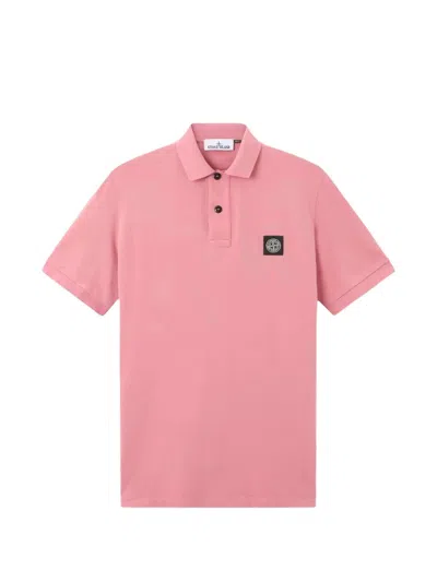 Stone Island Ss Oleander Cotton Polo Shirt In Multi