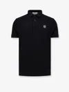Stone Island Logo Polo Shirt In Black