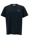Stone Island Logo Patch Crewneck T-shirt In Blue
