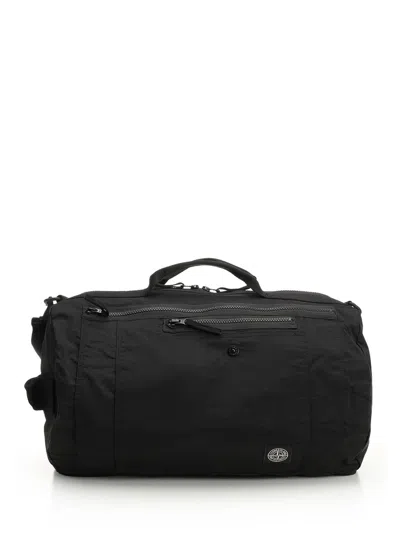 Stone Island Ss T-shirt 60/2 Cotton Jersey, Garment Dyed Backpacks & Travels Black