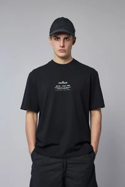 Stone Island Ss T-shirt In Black