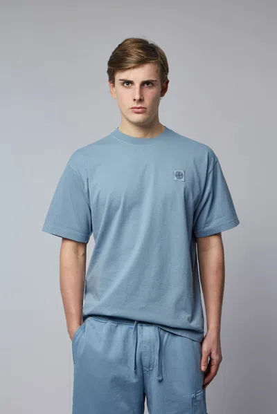 Stone Island Ss T-shirt In Blue