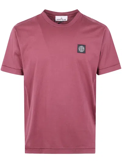 Stone Island Ss T-shirt In Red