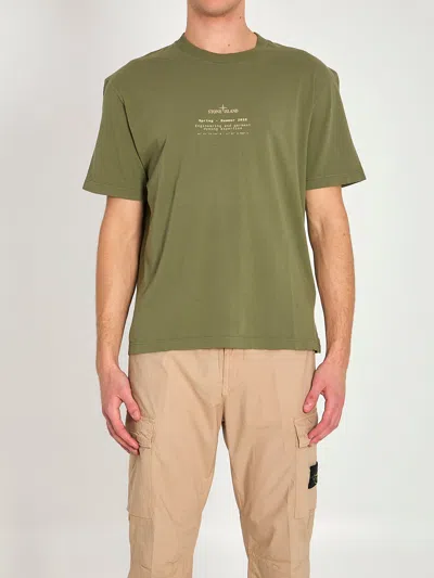 Stone Island Ss Tshirt In Green