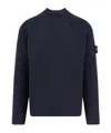 Stone Island Cotton And Virgin Wool Sweater In Blue