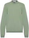 Stone Island Crewneck Sweatshirt With Star Embroidery In Green