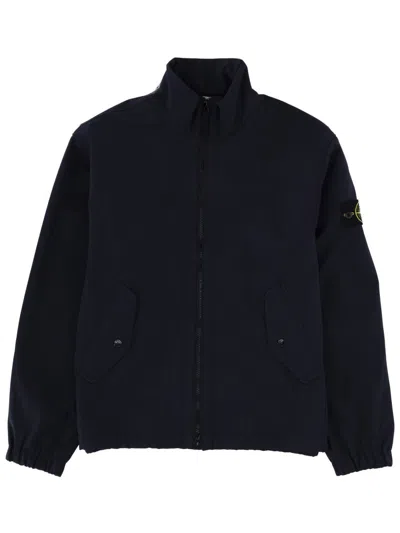 Stone Island Padded Fleece-collar Jacket In Black