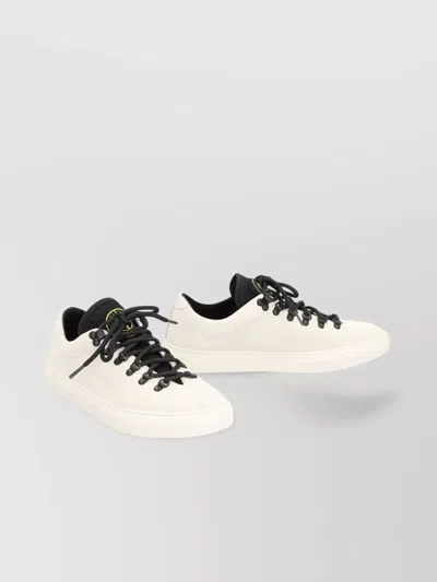Stone Island Stitched Low-top Round Toe Rubber Sneakers