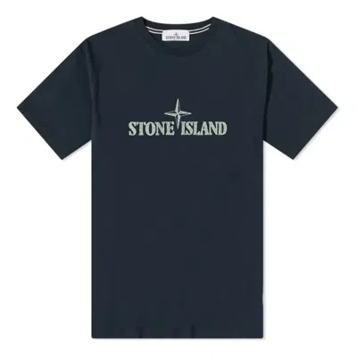 Stone Island Stitches T-shirt 'navy' In Blue