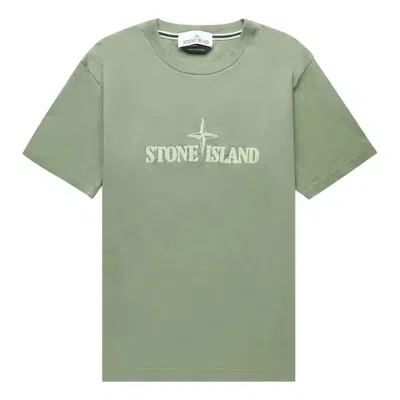 Stone Island Stitches Two T-shirt 'sage' In Green