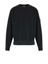 Stone Island Black Sweater With Signature Logo Patch In Black