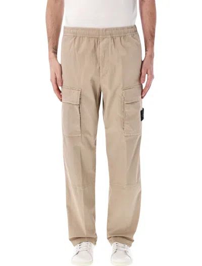 Stone Island Cargo Jogging Pants In Brown