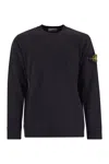 Stone Island Vanisé Brushed Heavy Cotton Sweatshirt In Blue