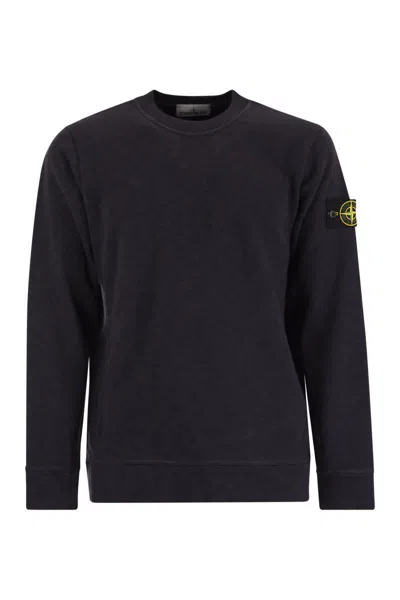 STONE ISLAND STONE ISLAND STONE ISLAND CREWNECK SWEATSHIRT WITH BADGE