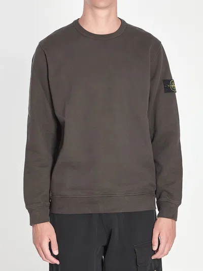 STONE ISLAND STONE ISLAND STONE ISLAND CREWNECK SWEATSHIRT WITH BADGE