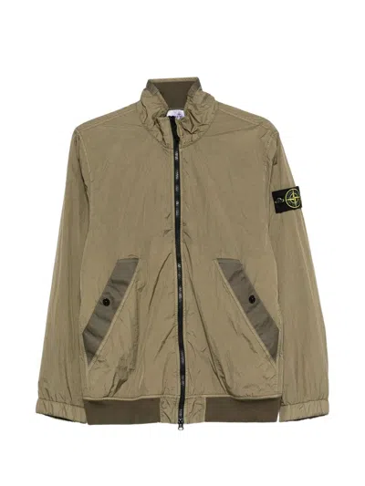 Stone Island Crinkle Reps Jacket In Brown