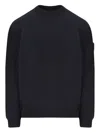 Stone Island Classic Knit Brown Sweater With Ribbed Details In Blue