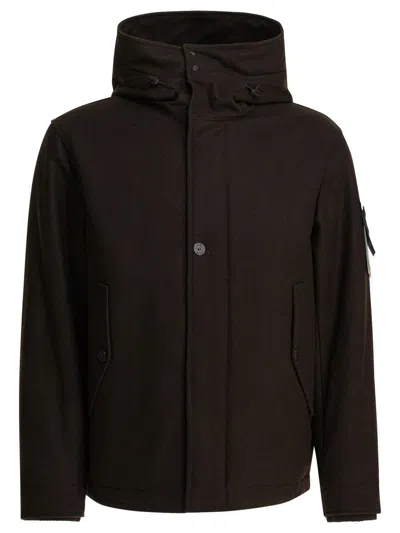 Stone Island " Ghost" Waterproof Down Jacket In Brown