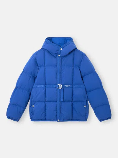 Stone Island " Marina" Hoodie Down Jacket In Blue