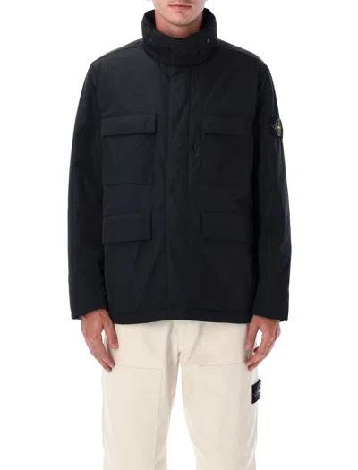 Stone Island Micro Twill Field Jacket In Black