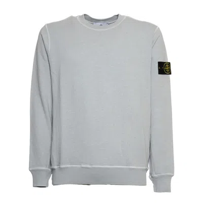 Stone Island Neutrals Sweatshirt With Iconic Branding In Gray