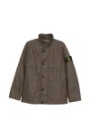 Stone Island Field Jacket With Pigmented Wax Coating