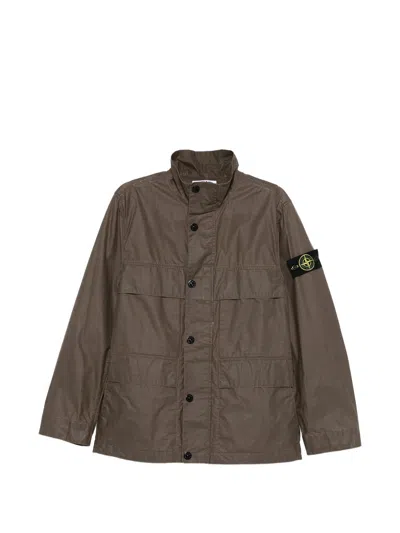 STONE ISLAND STONE ISLAND STONE ISLAND WAXED SHIRT JACKET