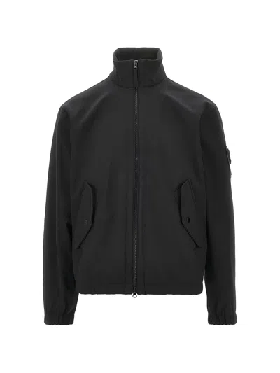 Stone Island Zip-up Blouson Jacket In Black