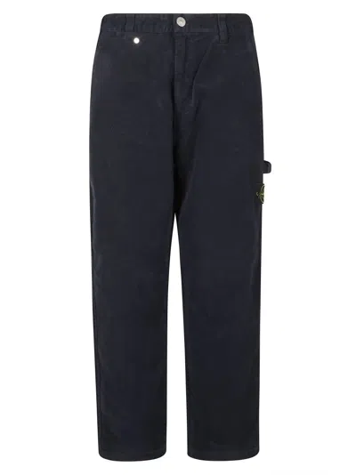 STONE ISLAND STRAIGHT CUT BLUE TROUSERS WITH APPEAL