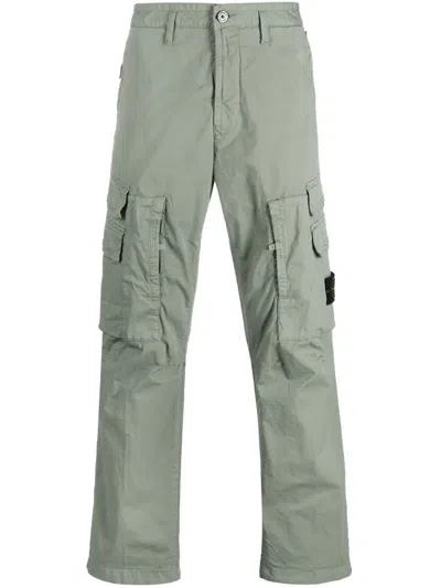 Stone Island Straight-leg Cargo Trousers In Green