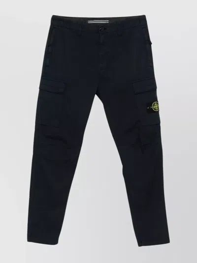 STONE ISLAND STRAIGHT LEG CARGO TROUSERS WITH MULTIPLE POCKETS